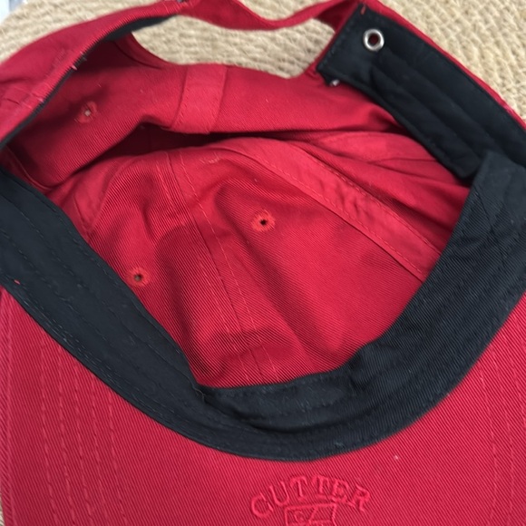 Cutter & Buck Cardinal Red Baseball Cap One Size Adjustable Back Closure - Picture 5 of 7